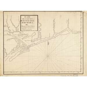  1792 map of Texas, San Antonio Bay