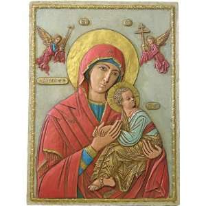  Our Lady of Perpetual Help Wall Relief, Red Cloak 