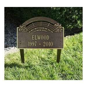    Rainbow Bridge Pet Memorial (Black/Gold): Patio, Lawn & Garden
