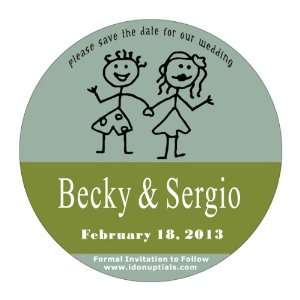  100 Round Save the Date Wedding Magnets