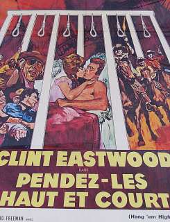 HANG EM HIGH * Movie Poster 1968 Clint Eastwood Western Cowboy 