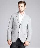 Paul Smith grigio chiaro cotton check two button blazer style 