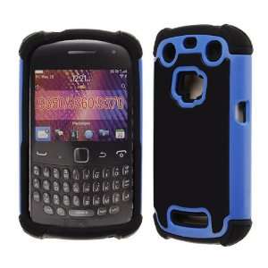 Blackberry 9360 / 9350 / 9370 / Curve   Black TPU & Blue Plastic Cover 