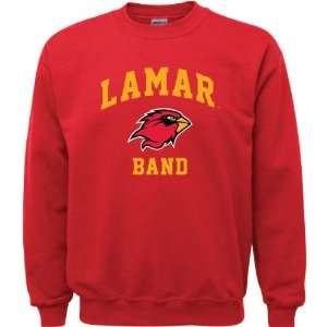  Lamar Cardinals Red Youth Band Arch Crewneck Sweatshirt 