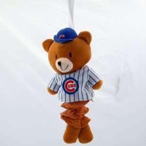  Chicago Cubs Musical Plush Pull Down Bear Baby Toy: Sports & Outdoors
