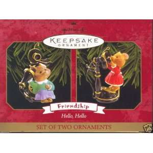  Hallmark Keepsake Hello, Hello Friendship Set of Two Mice Christmas 