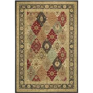  Traditional Style Brown Red Stain Resistant 79 x 112 