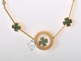 Chopard Yellow Gold Diamond 4 Leaf Clover Necklace!  