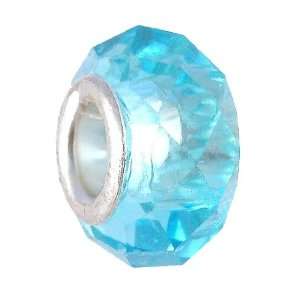  Style Charm Bead (Z325) Faceted Glass (14mm x 9mm) (Fits Troll too 