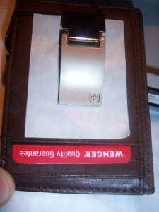 Wenger Swiss Army The Hammer Brown Leather Moneyclip  