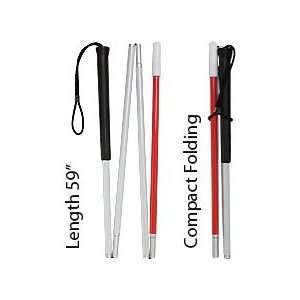  Sight Sensing Rubber Handle Stick With 4 Section Folding 