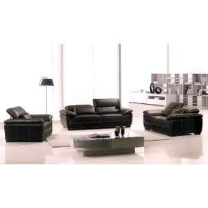  3pc Contemporary Modern Leather Sofa Set #AM 371 DC: Home 