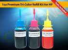 HP 22 Premium Tri Color Ink Cartridge Refill Kit 1oz