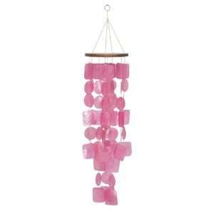    Capiz Shells Pink Tinted Wind Chime 28x6 Patio, Lawn & Garden