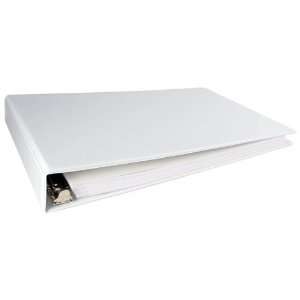  11x17 1 1/2 Angle D Ring White Vinyl View Binder Office 