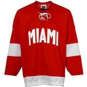  University RedHawks Red Tackle Twill Hockey Jersey: Sports & Outdoors