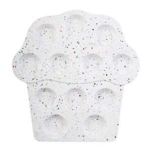  White Confetti Cupcake Tray 1313 K920