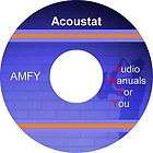 ACOUSTAT manuals and schematics on 1 DVD, all files in pdf format