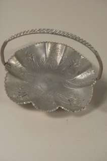 Aluminum Vintage 2 pc Lot Napkin Holder & Candy Tray  