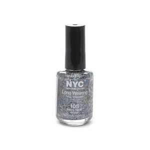 New York Color Long Wearing Nail Enamel, Starry Silver Glitter, 0.45 