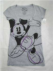   Juniors Disney Mini Mickey Mouse Print T Shirt Top sz XS S L XL 2XL