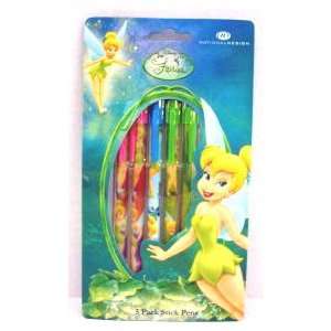  Disney Fairies Tinkerbell 5 Pack Stick Pens: Office 