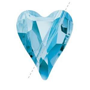  Swarovski Crystal #5743 Wild Heart Bead 17mm Aquamarine 