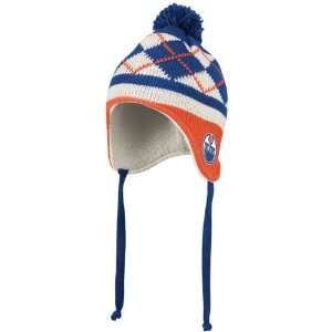 Edmonton Oilers Blue CCM Classics Tassel Knit Hat  Sports 