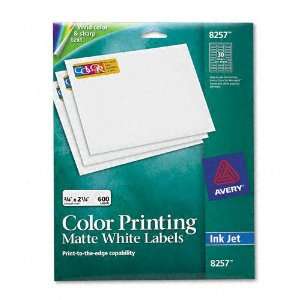 Avery® Inkjet Labels for Color Printing, 3/4 x 2 1/4 