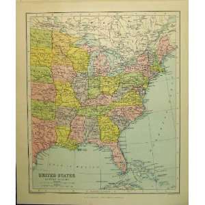  1926 Map United States America Florida New Orleans