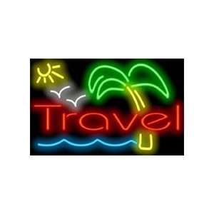  Travel with Palm Tree Neon Sign