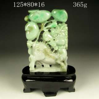 Chinese Jadeite / Jade Statue   Foo Dog & Ruyi NR  