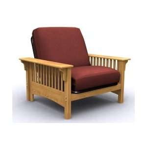 Santa Barbara Single Futon Chair Bed   Golden Oak: Home 