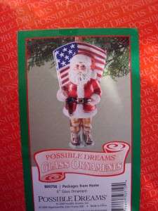 CLOTHTIQUE Possible Dreams ORNAMENT SANTA PACKAGES FROM HOME  