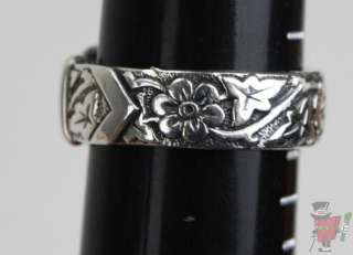 Retired James Avery Floral Belt Buckle Ring Size 10  