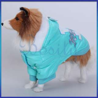 Puppy Pet Dog Hoodie Hooded Winter Coat Jacket Nylon taffeta Warm 