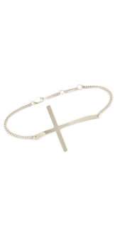 Jennifer Zeuner Jewelry 2 Horizontal Cross Bracelet  SHOPBOP