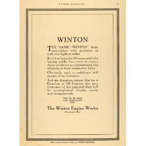  1916 Ad Winton Engine Works Name Products Gasoline Oil 