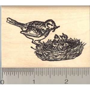  Birds in Nest Rubber Stamp Arts, Crafts & Sewing