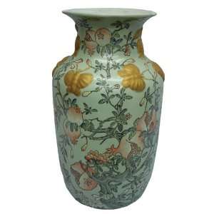  Classic Chinese Pomegranate Vase   Hand Painted, 14H 