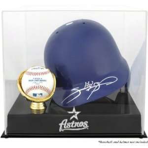 Mounted Memories Houston Astros Batting Helmet And Ball Logo Case 