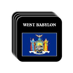  US State Flag   WEST BABYLON, New York (NY) Set of 4 Mini 