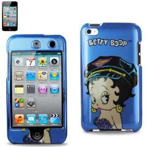  Cover IPOD Touch 4 Snap On Hard Case Betty Boop Blue Background 