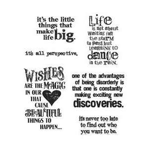   Cling Rubber Stamp Set   Good Thoughts Good Thoughts