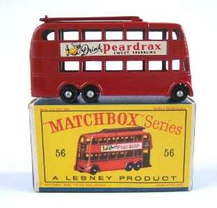 MATCHBOX LESNEY 56 PEARDRAX TROLLEY BUS, 1962, MIB  