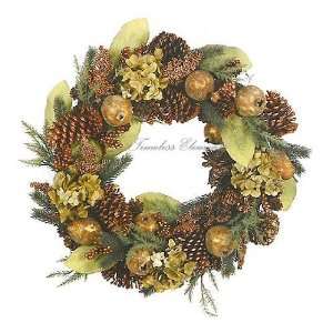 Fruit, Berry, Pine Wreath, Artificial, Silk Plant, 2pcs:  