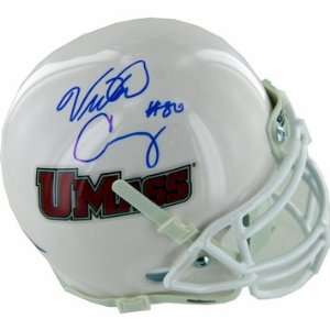    Victor Cruz Autographed UMASS Mini Helmet Sports Collectibles