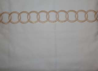 Pratesi Cerchietti Boudoir Pillow Sham White Beige Embroidered Chain 