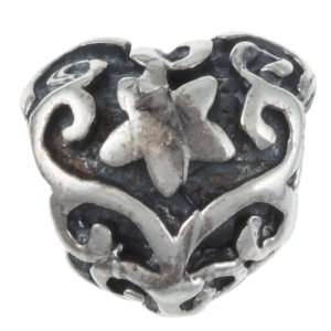    Signature Moments Sterling Silver Stellar Heart Bead: Jewelry