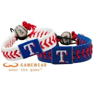 : Texas Rangers Classic Baseball Bracelet & Texas Rangers Team Color 